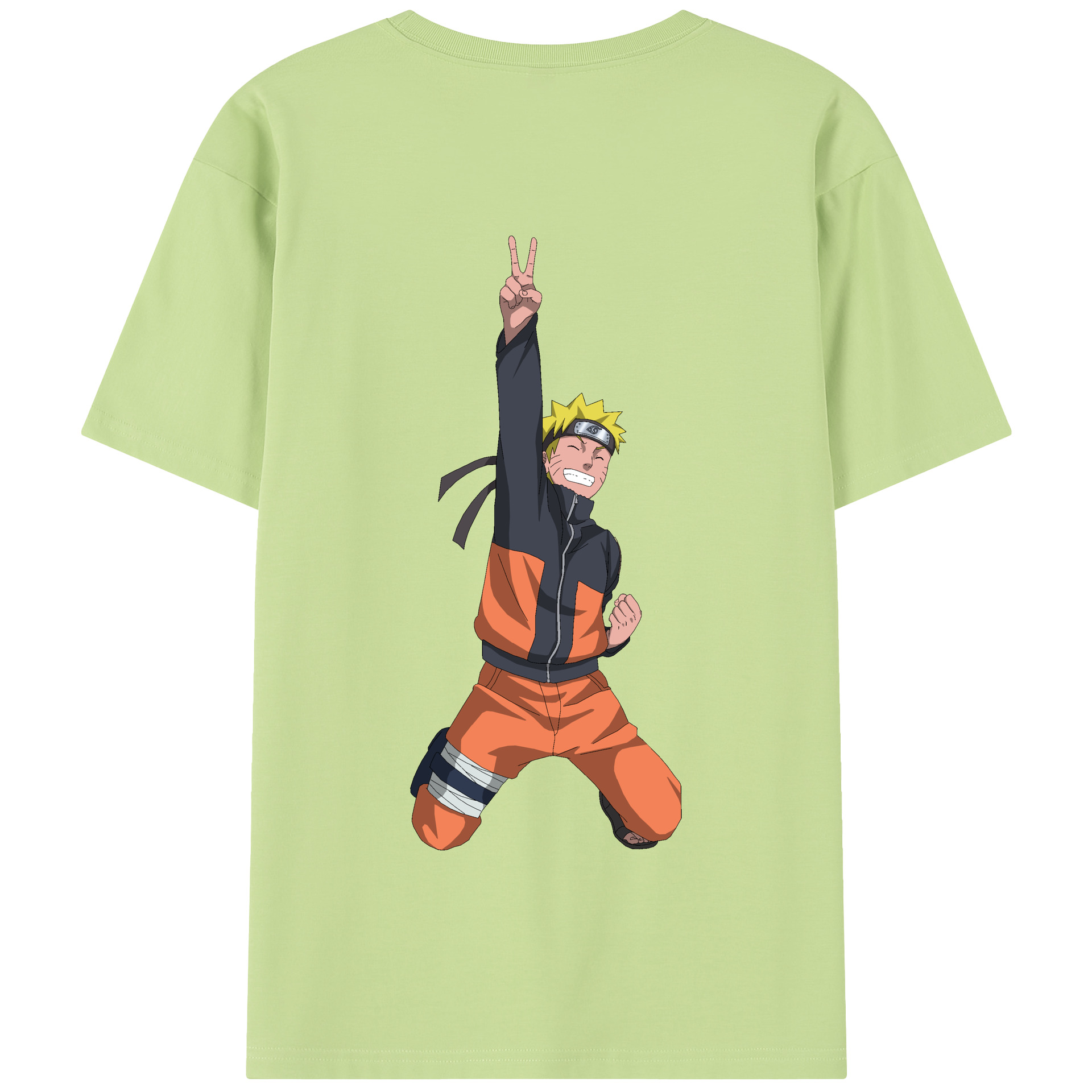 （画像用） NARUTO -ナルト- うずまき ナルト Uzumaki Naruto 綿100％半袖Tシャツ（背面プリント）
